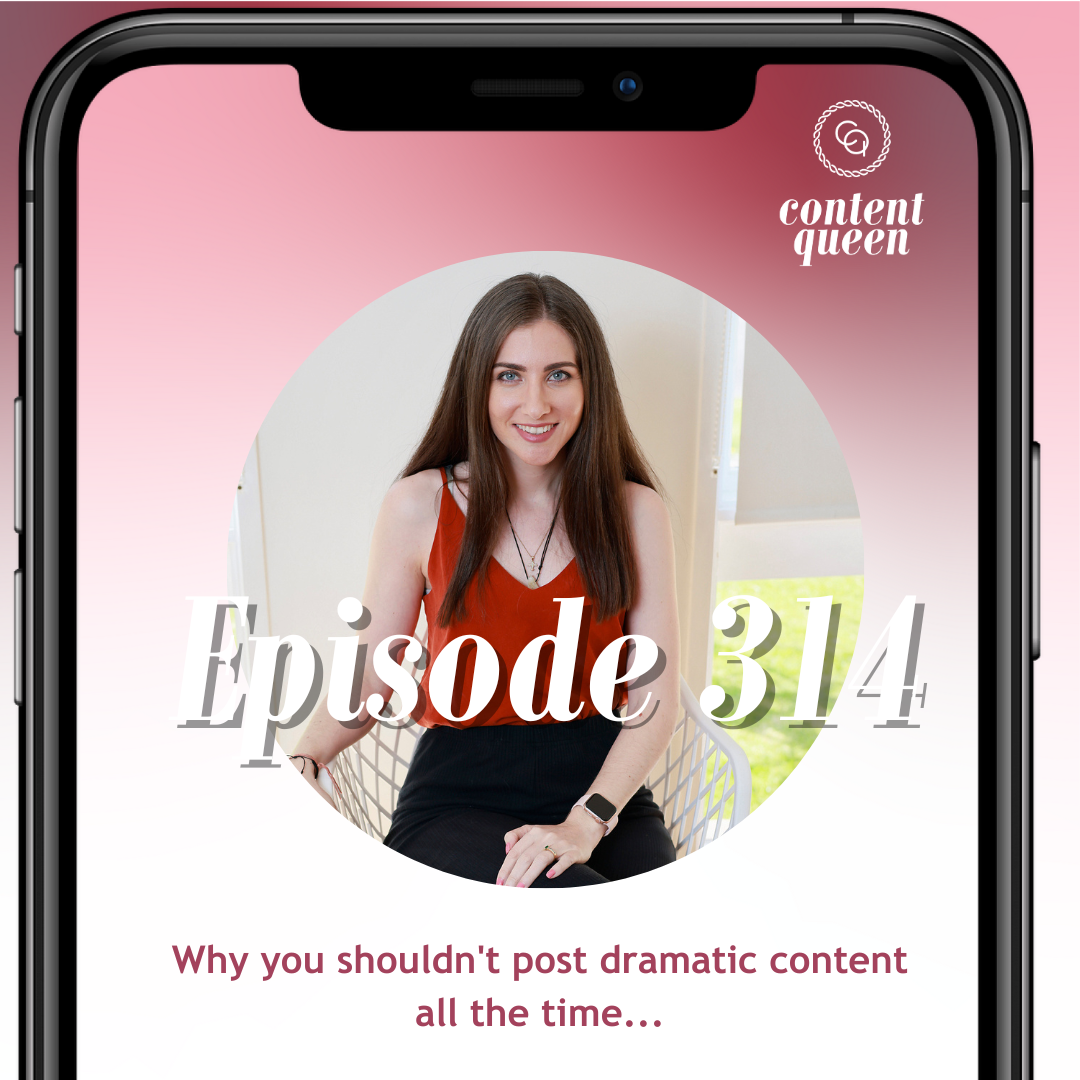 314: Why you shouldn't post dramatic content all the time... 