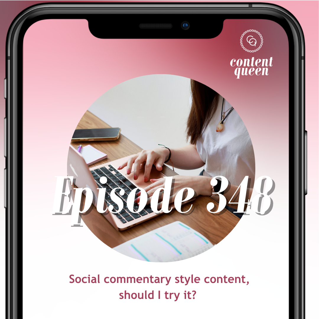 348: Social commentary style content, should I try it? 