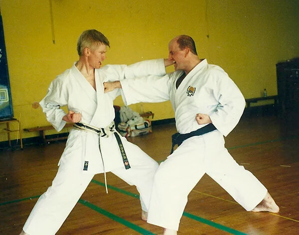 With training partner and friend Malachy Hevehan