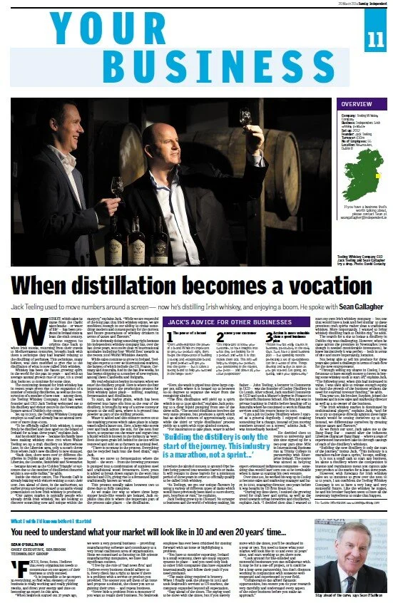 Pictured with founder Jack Teeling on my visit to Teelings Whiskey Distillery 