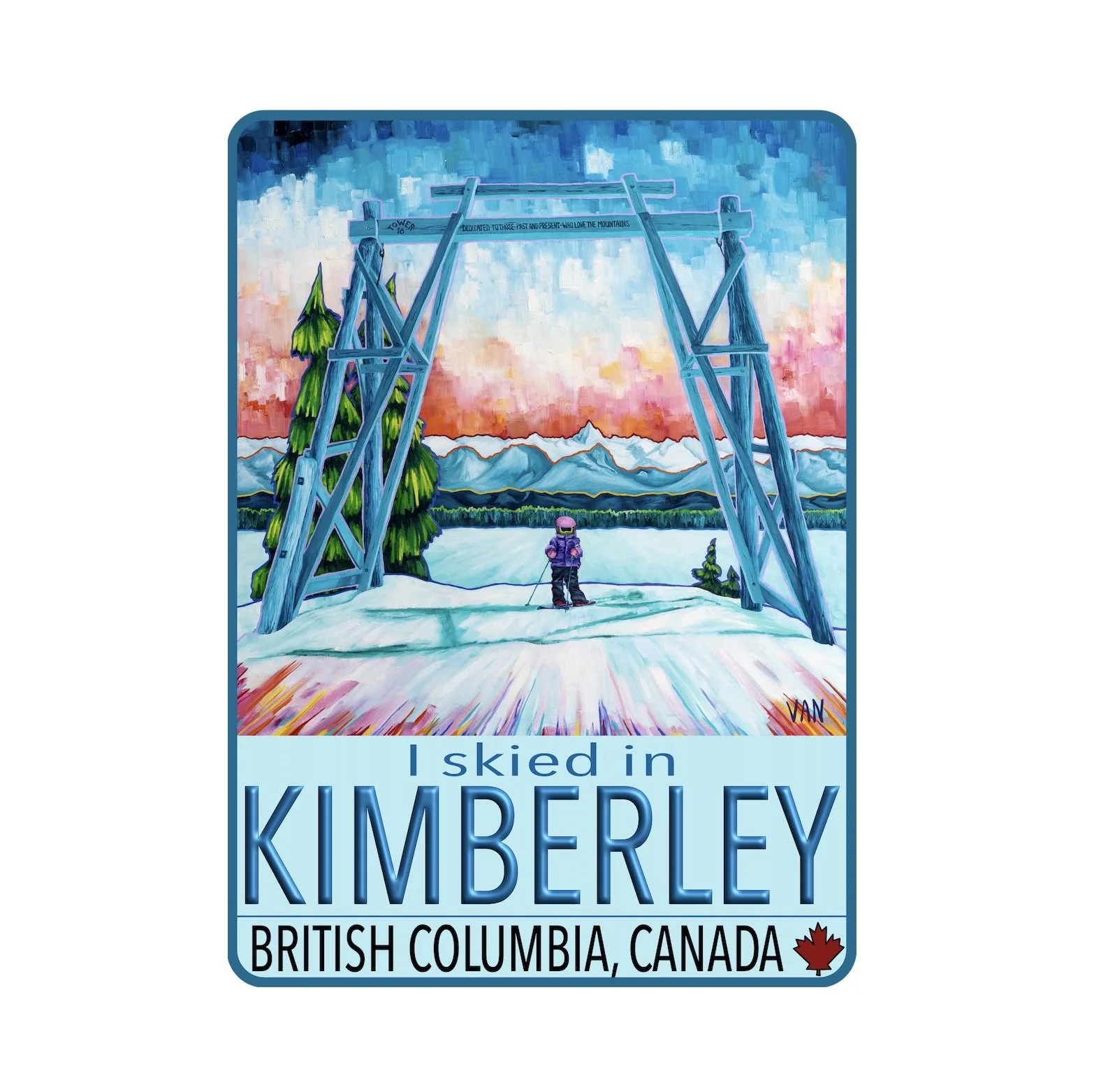 I skied in Kimberley, BC - STICKER
