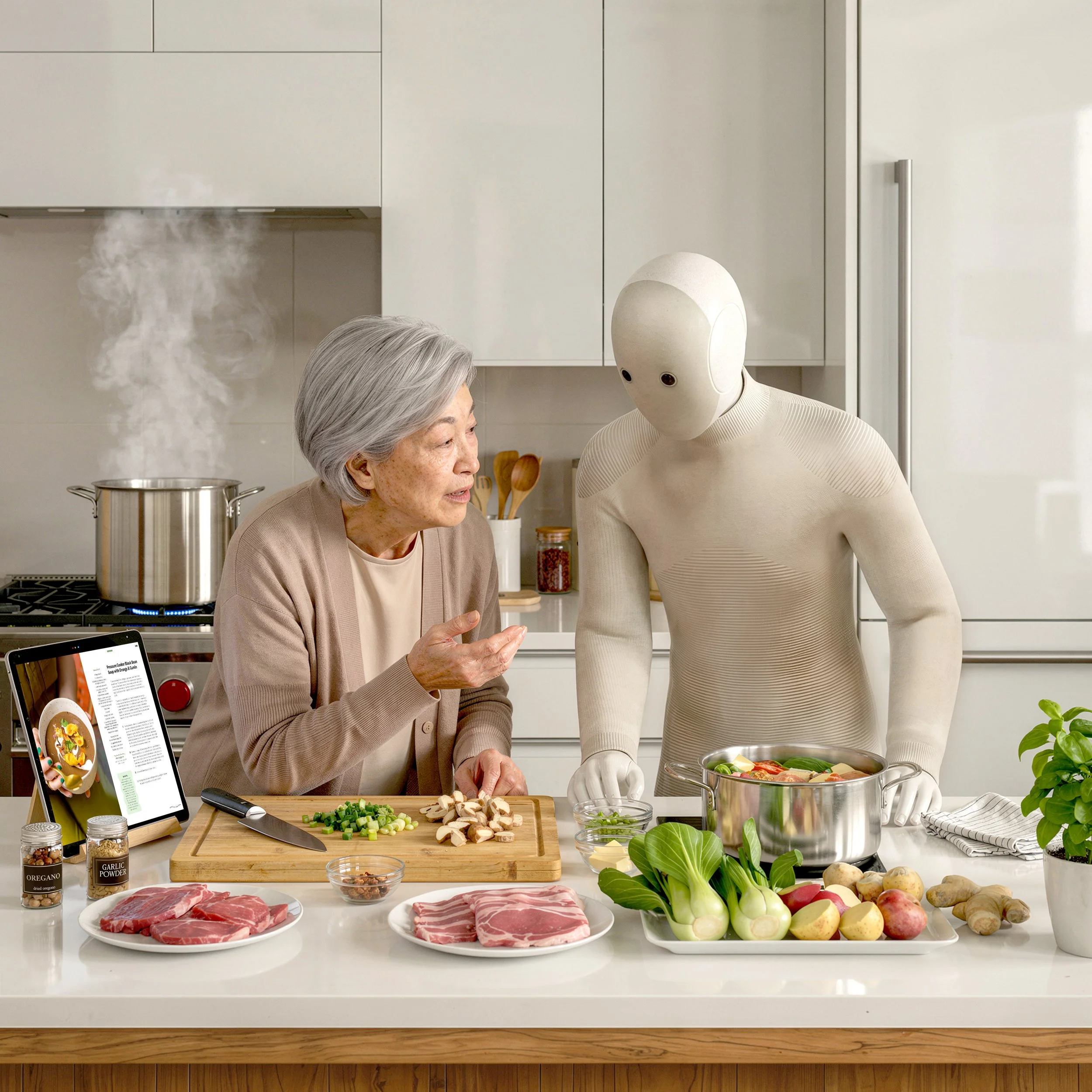 Robotic caregiver, human and robot interactions.