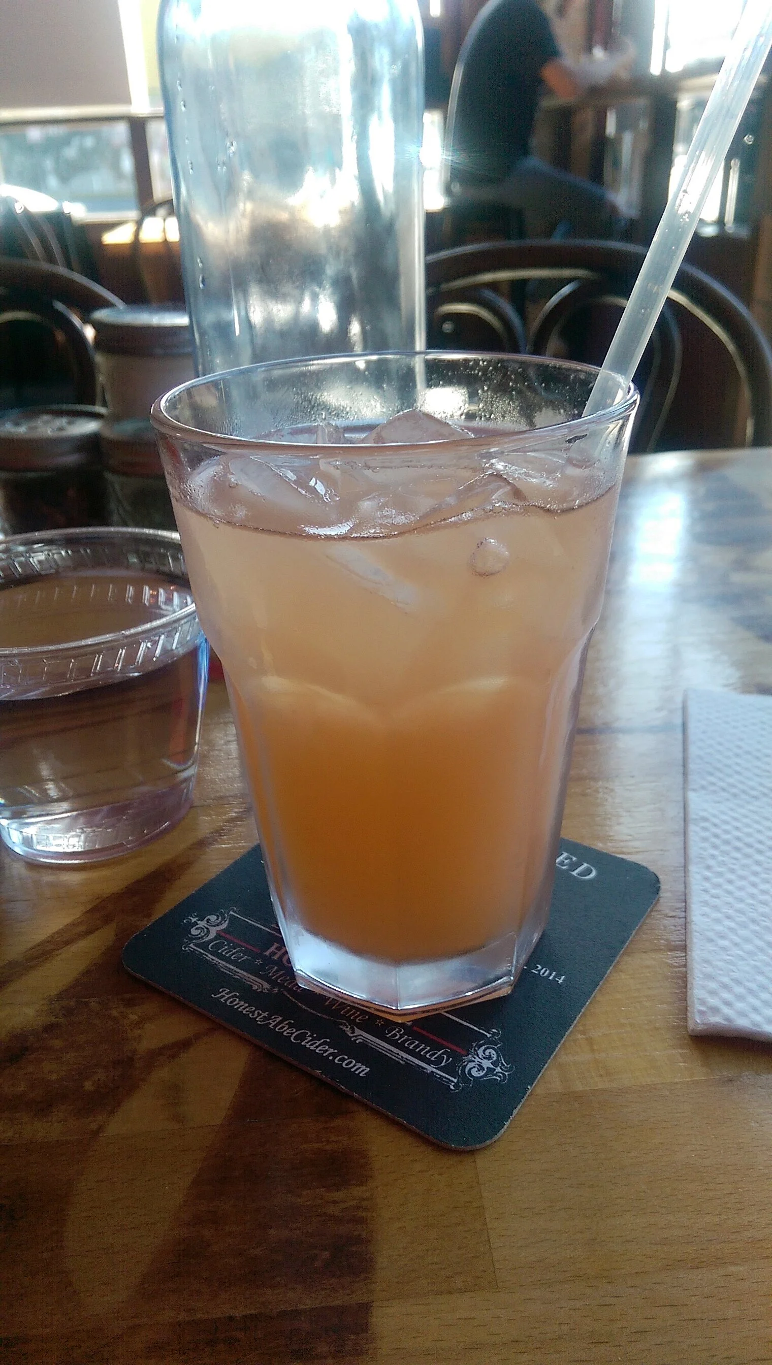 Glorious peach infused lemonade.