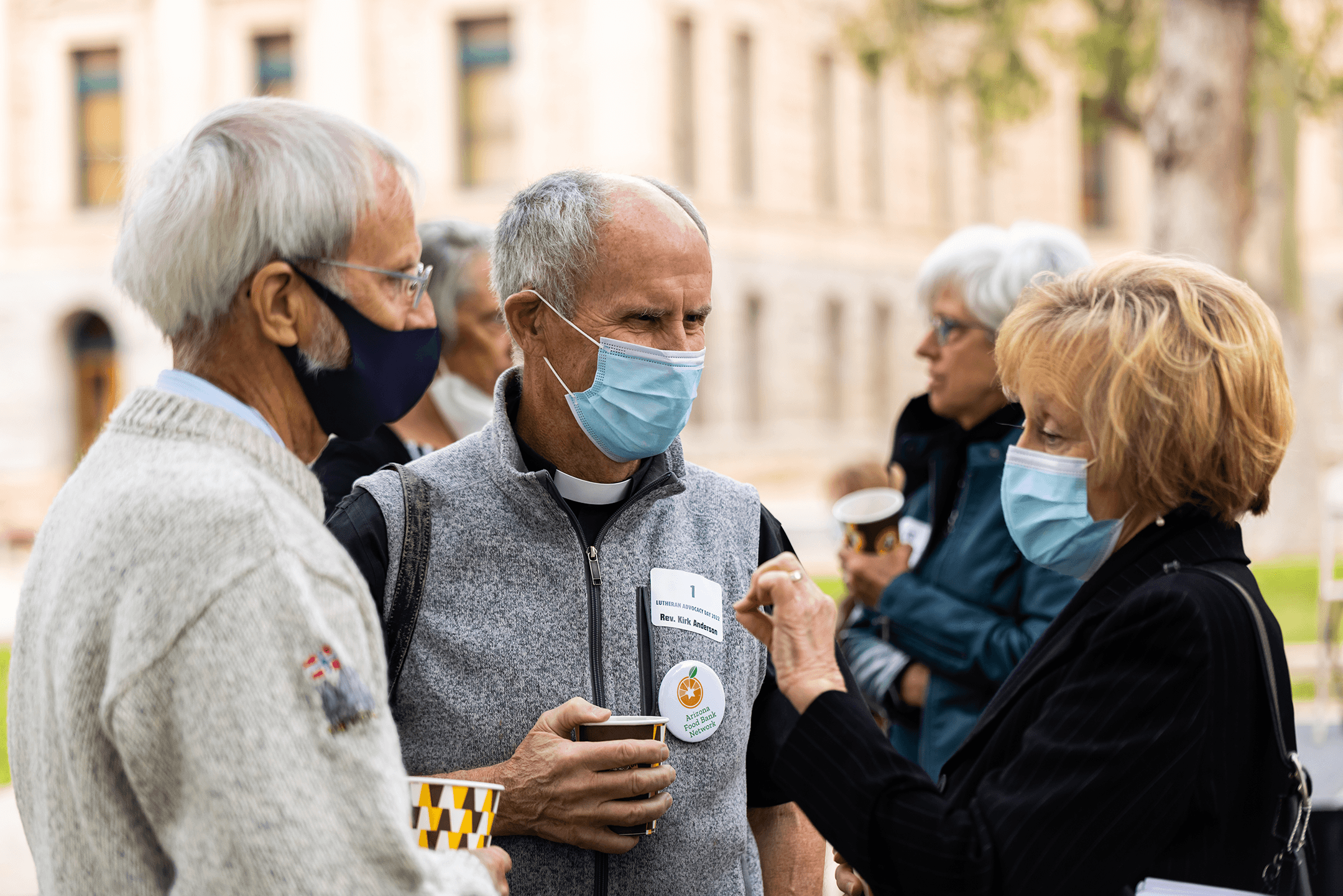  Rev. Steve Holm of Desert Cross Lutheran in Tempe, Rev. Kirk Anderson, and Twila Burdick. 