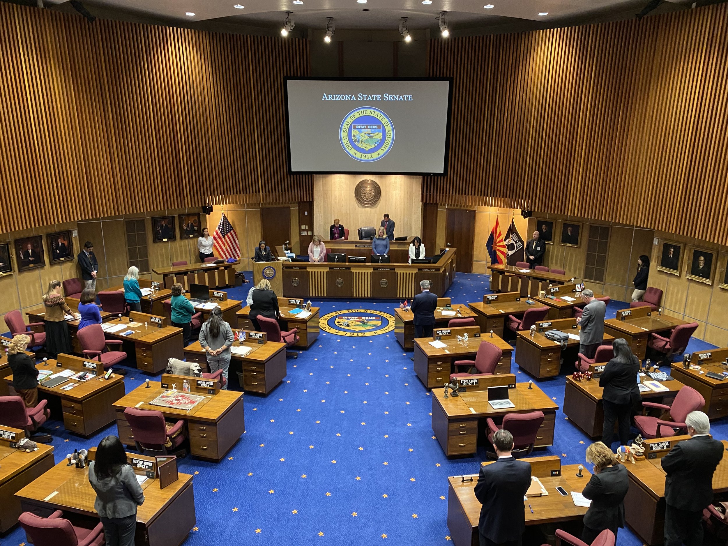  It’s a busy day in the Arizona Senate as leaders gather to assemble before the gavel drops. 