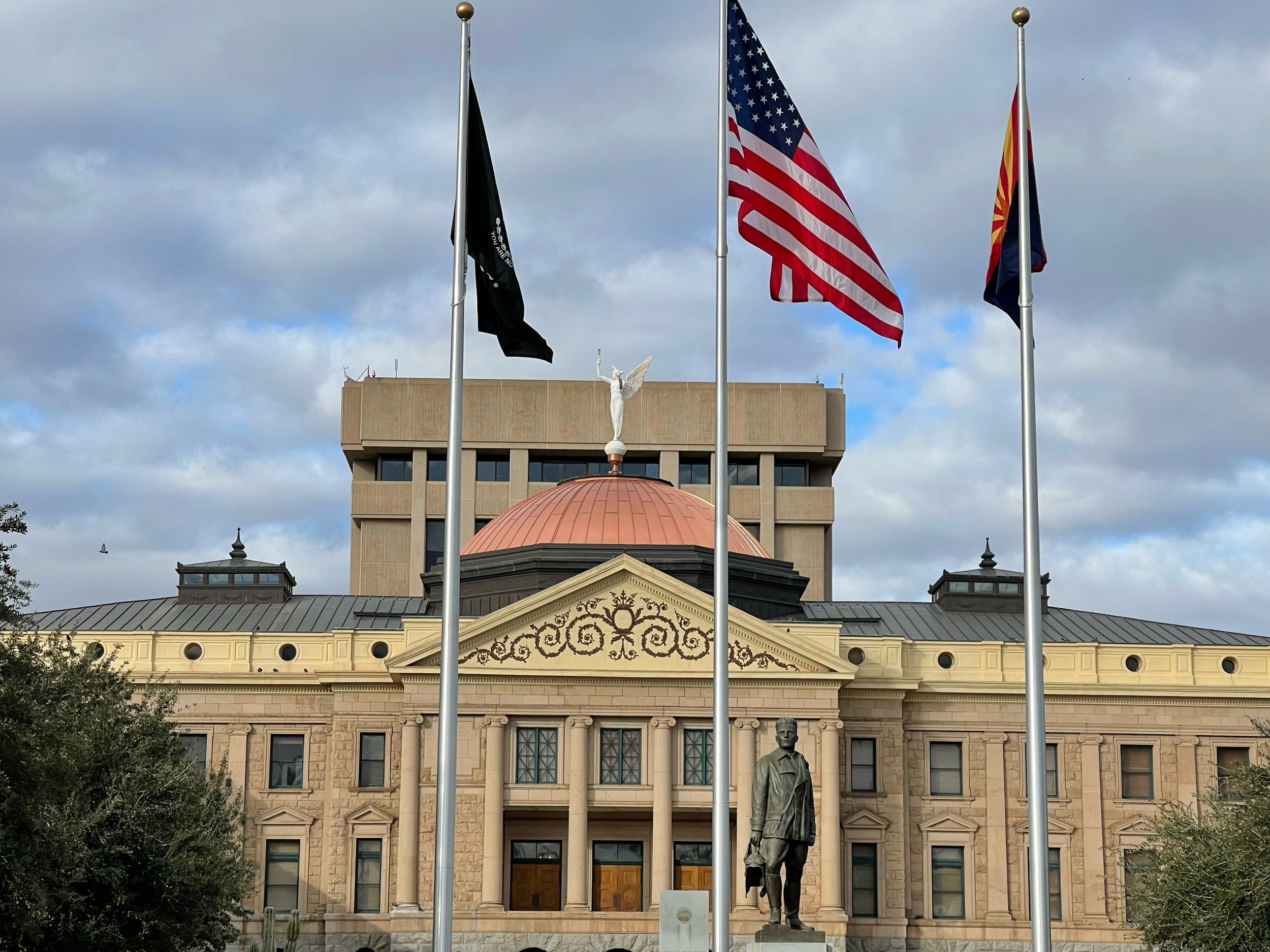  View of the Arizona Capitol from the plaza. 