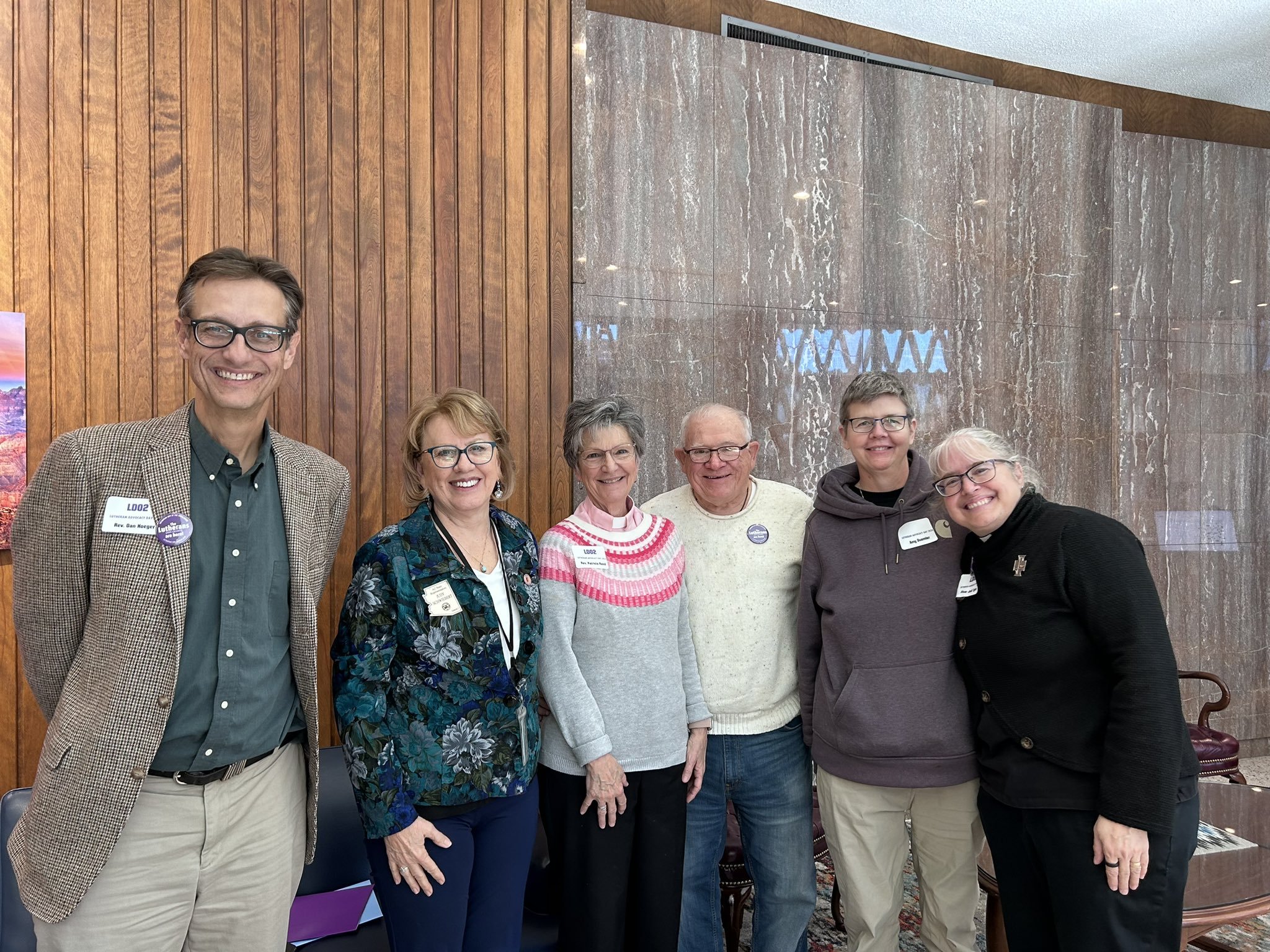  Pastor Dan Hoeger (All Saints, Phoenix) and team from LD02 meet with Rep. Judy Schweibert (D). 