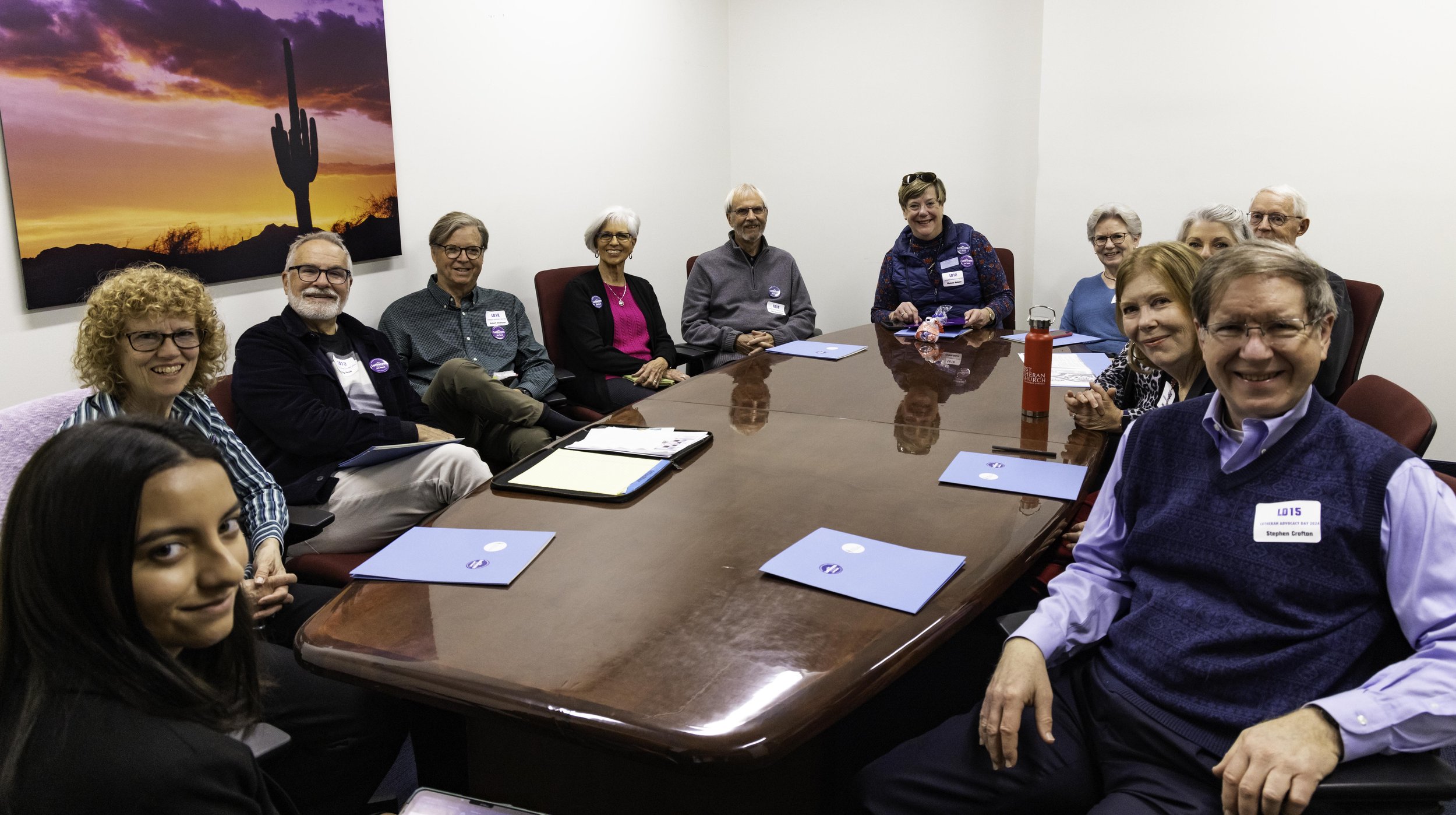  The LD12 delegation in the able hands of district coordinator Melanie Hobden, had three meetings with their legislators. 