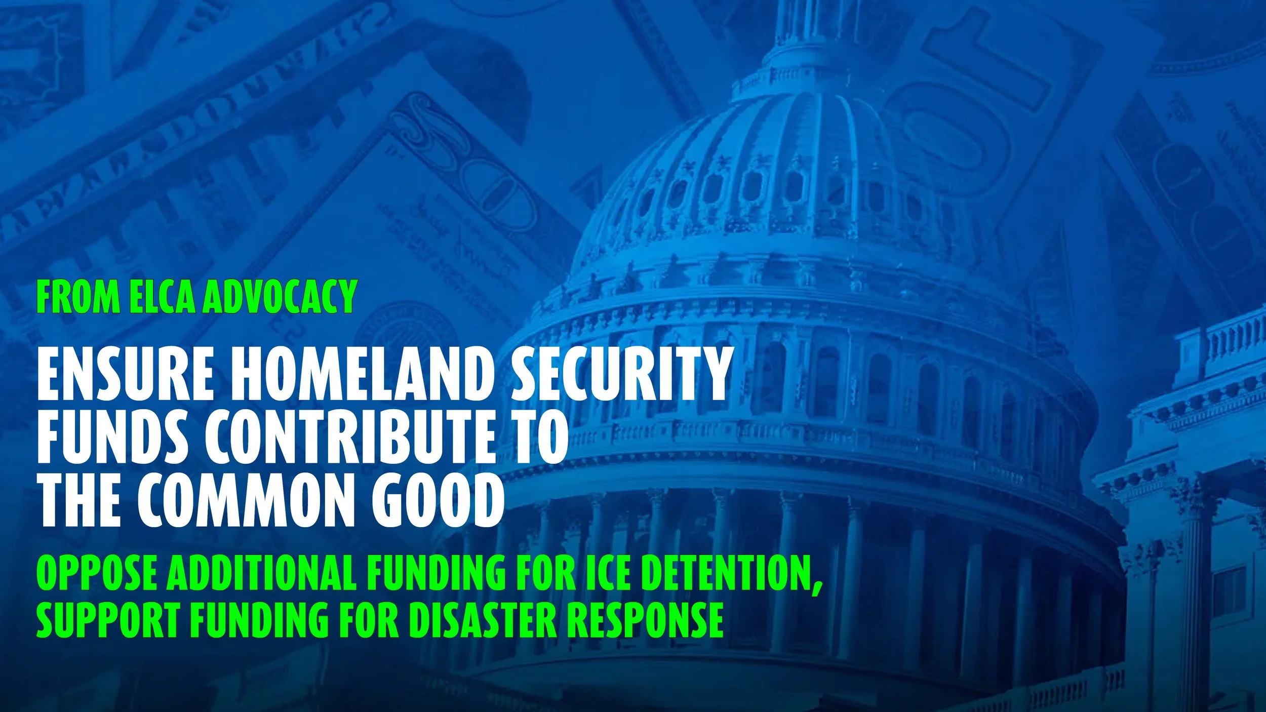 ELCA Action Alert: Tell Congress that Homeland Security funds should contribute to the common good