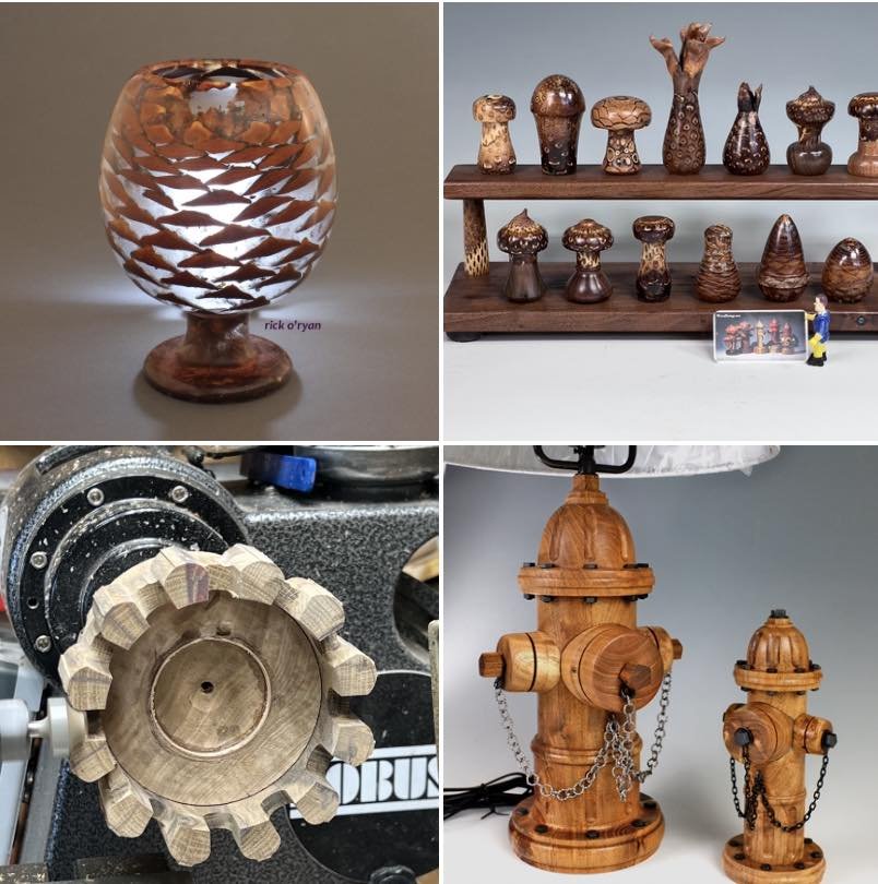 Meet the Artist! 

Woodworker Rick O'Ryan will at the Grant County Art Guild Gallery for May's First Friday, May 3, from 5-7pm. O'Ryan will be on site to discuss the artistic and technical processes of his work, including the use of pinecones, and hi