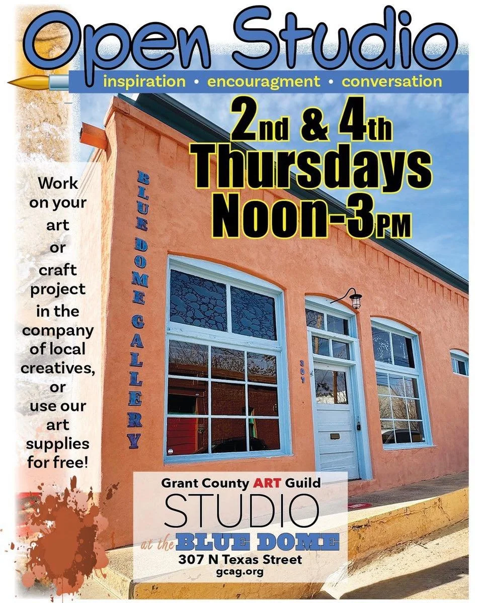 This week the new GCAG building is open! Stop by Thursday and check it out! #silvercityartassociation #silvercitynewmexico #silvercitynm #visitsilvercity #silvercityart #grantcountyartguild #grantcountyartguildstudio