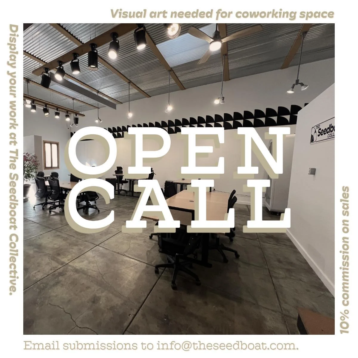 Call for art at The Seedboat Collective
Artists from across the region have the opportunity to add color and dimension to the walls at The Seedboat Collective coworking space at 214 W. Yankie Street. The large, blank walls throughout the renovated gr