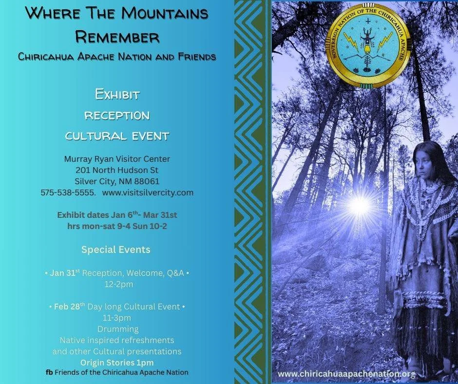 Where the Mountains Remember Chiricahua Apache and Friends #silvercityartassociation #visitsilvercity #silvercitynm #silvercitynmart #visitsilvercitynm #SilverCityNewMexico #newmexicotrue
