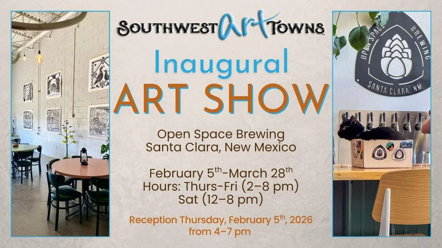 Tonight at Open Space Brewery! Southwest Art Towns Inaugural Art Show! Meet the organizers and the member artists! Learn how to become a member.  #silvercityartassociation #southwestarttowns #silvercityart #visitsilvercity #silvercitynmart