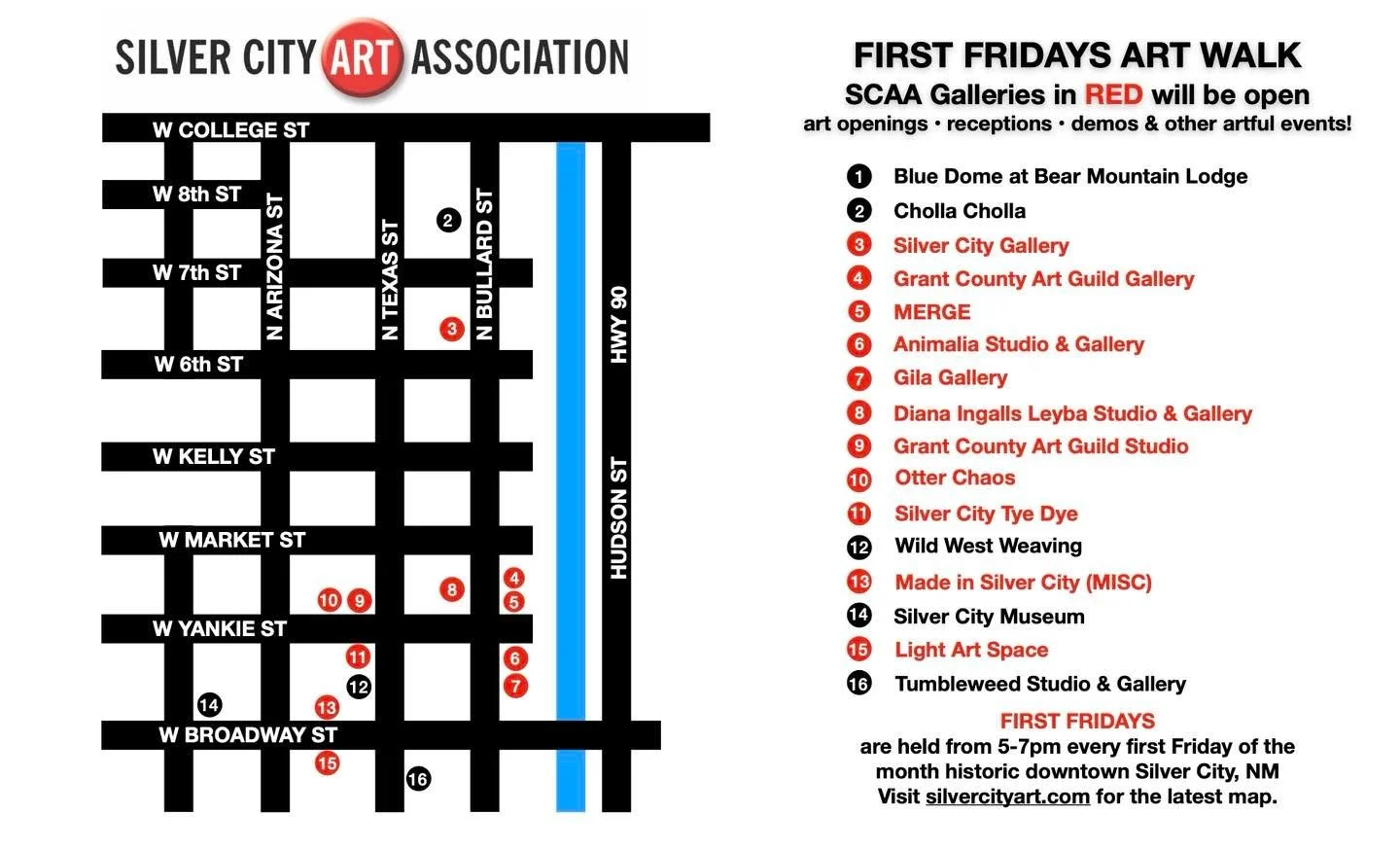 🔴 FIRST FRIDAY🔴
Our newest gallery in Silver City Merge will feature its first art exhibition! 302NBullard  #newmexicotrue #firstfridaysilvercity #silvercityartassociation #silvercitynm #visitsilvercity #silvercityart #visitsilvercitynm #southwesta