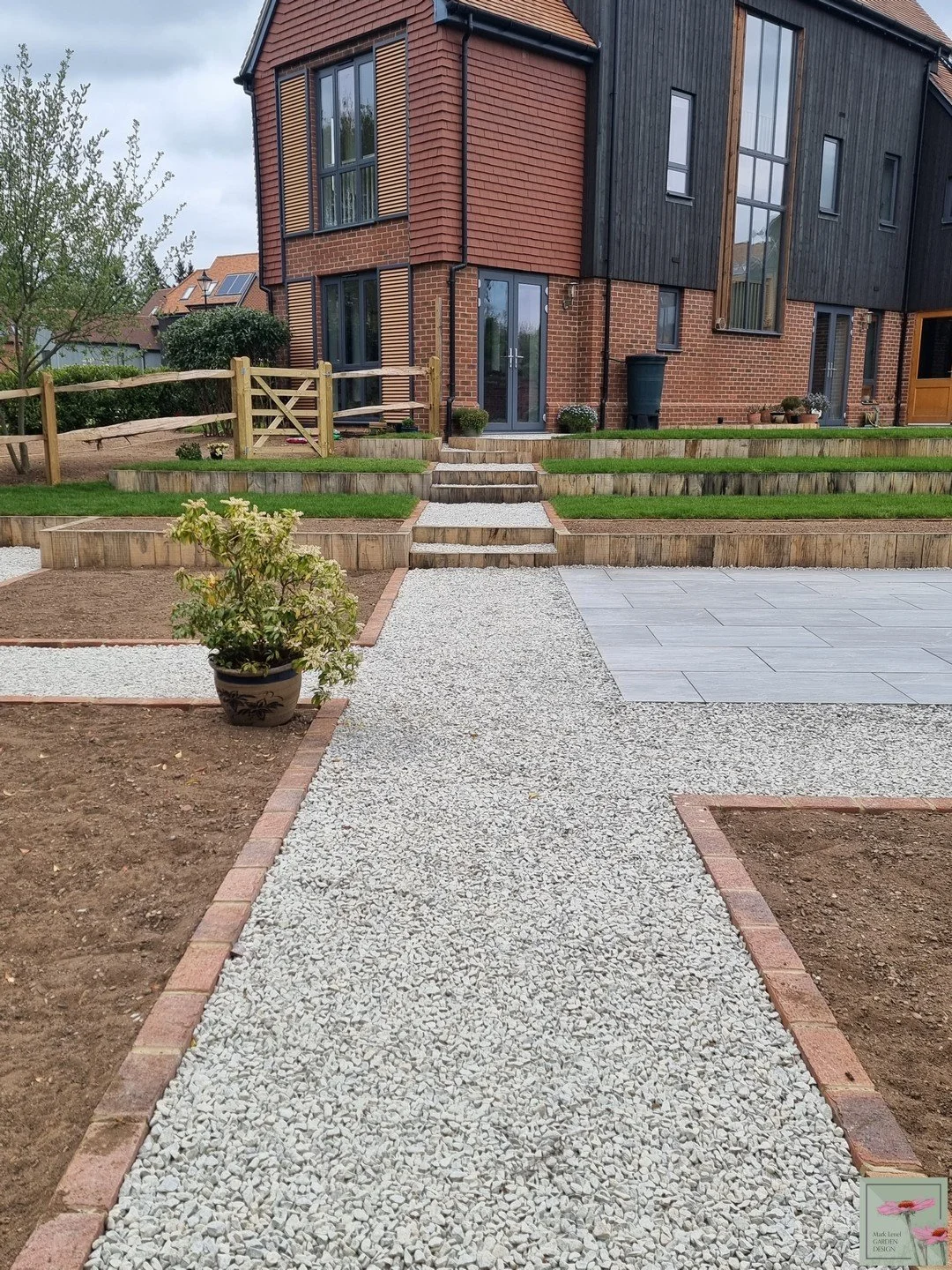 Contemporary family garden - Milford, Surrey