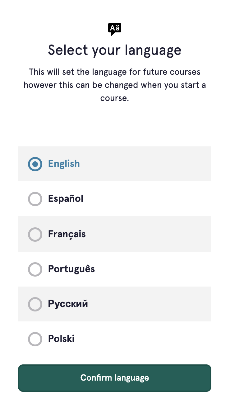 Multi-language support (MLS)