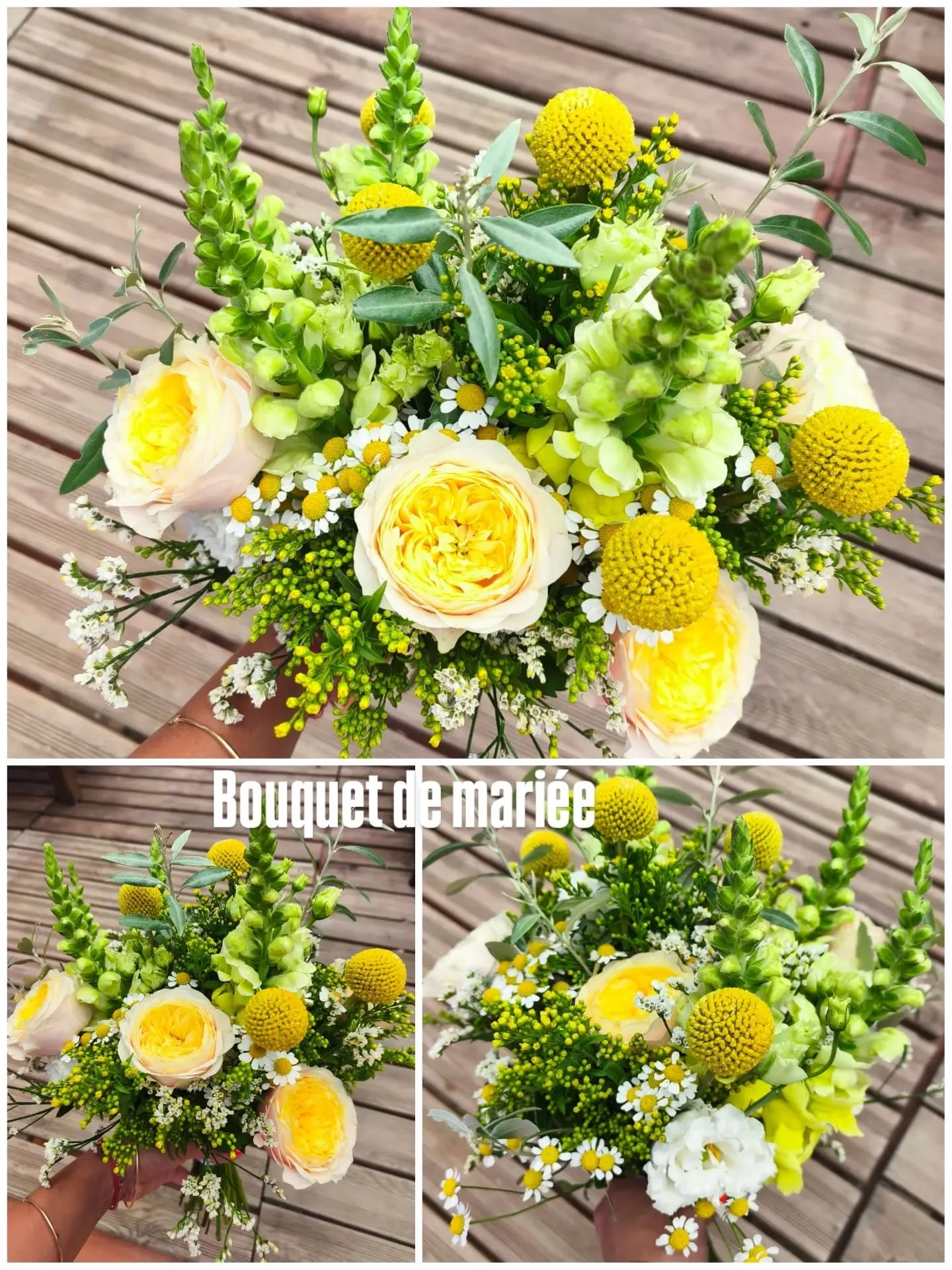 Mariage du 18 Juillet 2026
 💛🤍
Pour nos jeunes clients Suisses 
Dans une ambiance Champ&ecirc;tre, dans les jolies tons de jaunes, avec ces belles roses Anciennes 
 🫶🏻
✨Bouquet de Mari&eacute;e 
✨Boutonni&egrave;res
✨Compositions de centre de tab