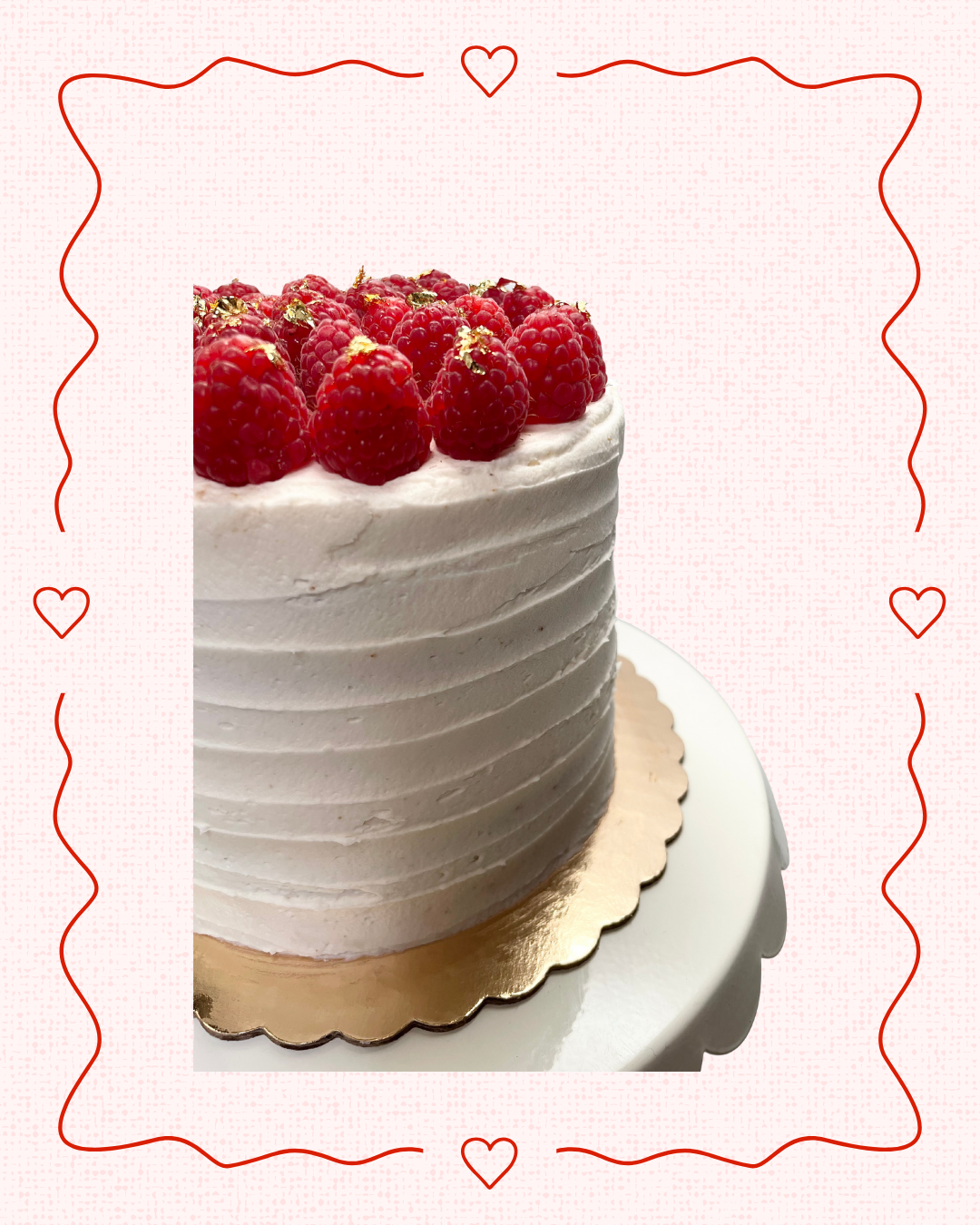 6" Vanilla Lemon Raspberry Cake