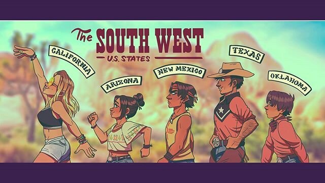 I honestly forgot I drew this months ago 😂 figured why not post it right now? &bull;
&bull;
&bull;
&bull;
#statesaspeople #southwest #americansouthwest #america #usa #california #arizona #art #newmexico #texas #oklahoma #procreate #ipadproart #digit