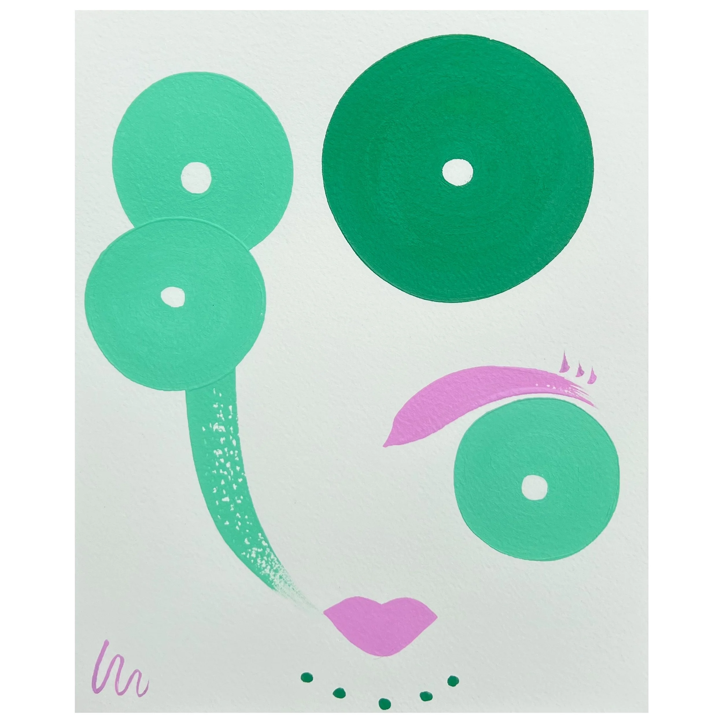 Pink & Green Goddess II