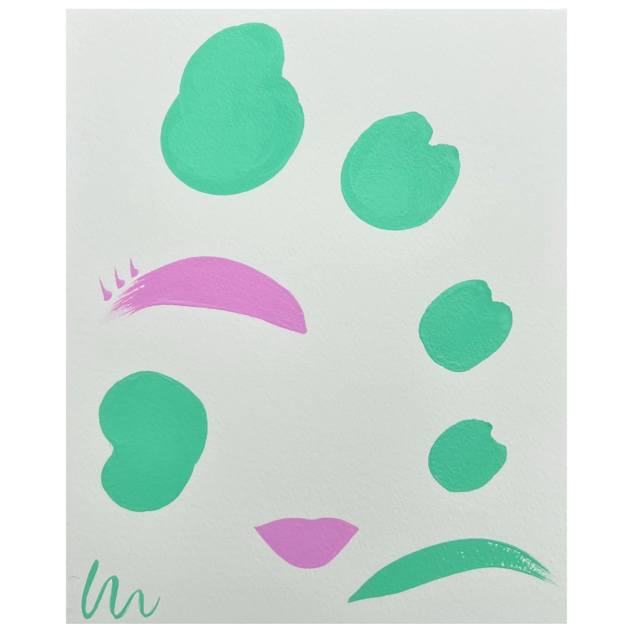 Pink & Green Goddess I