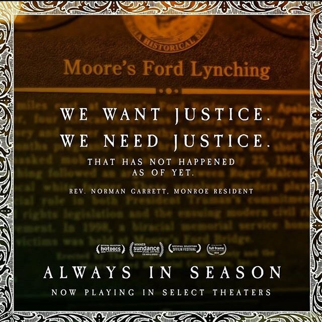 None of us are free until the least of us are free. #alwaysinseason #blacklivesmatter #wemustseekjustice #yourvoicematters #newpodcast #newdocumentary #racialjustice #mooresfordlynching