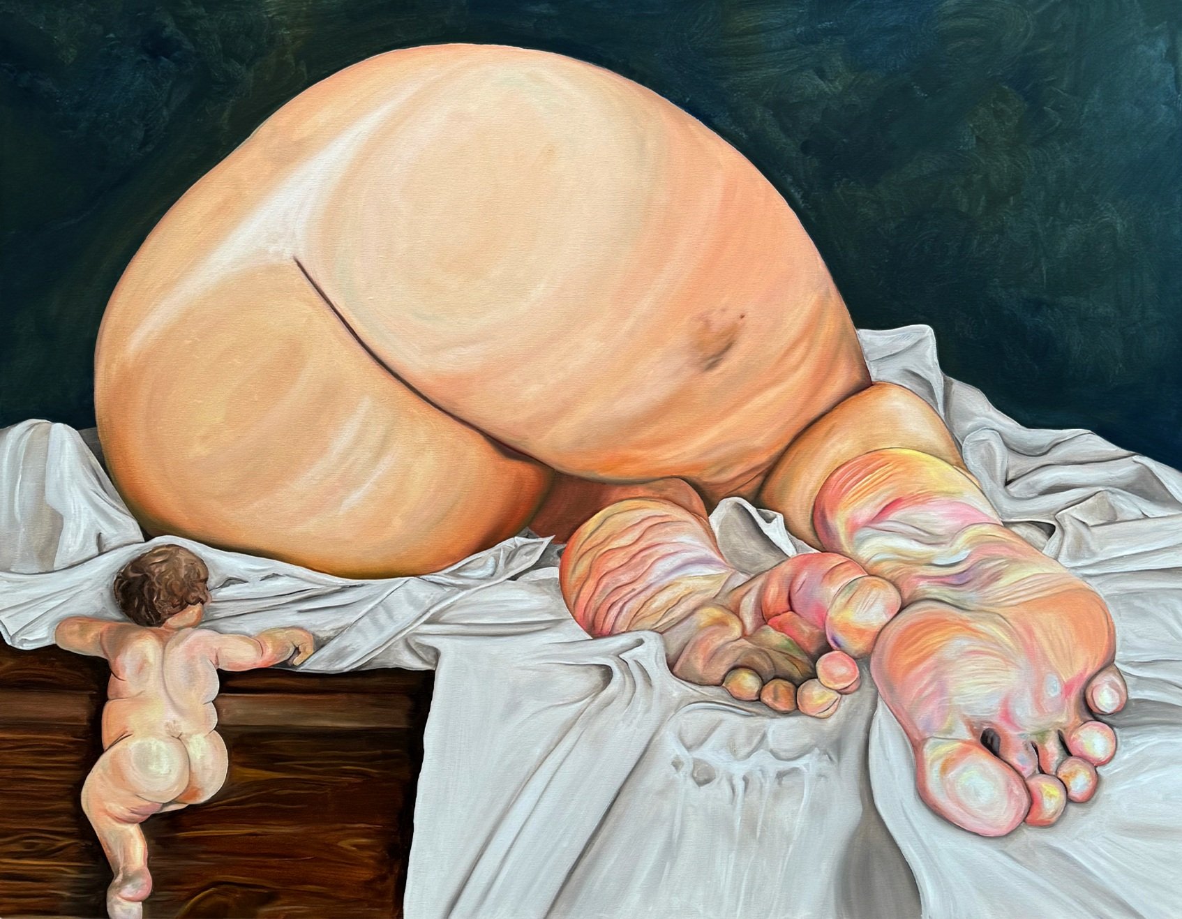 Birthmark /
oil on canvas, 120 x 150cm, 2024