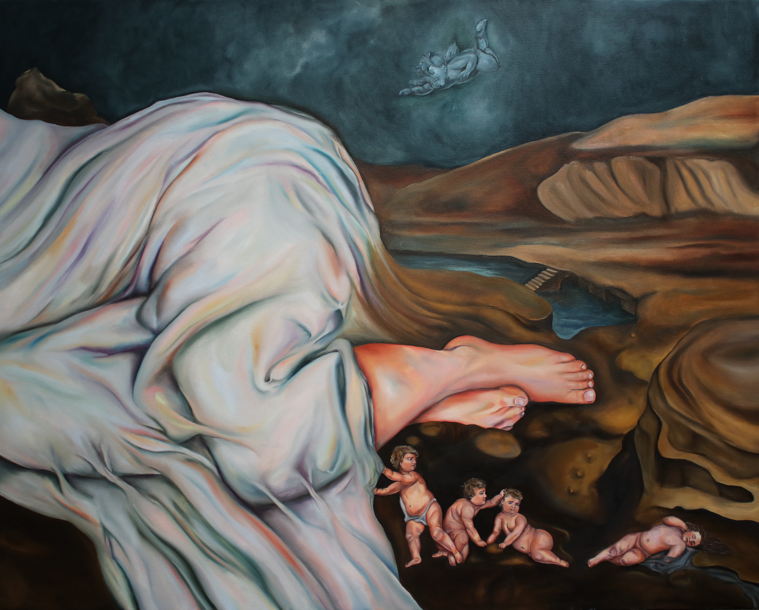 The Mountain Echos /
oil on canvas, 120 x 150cm, 2024