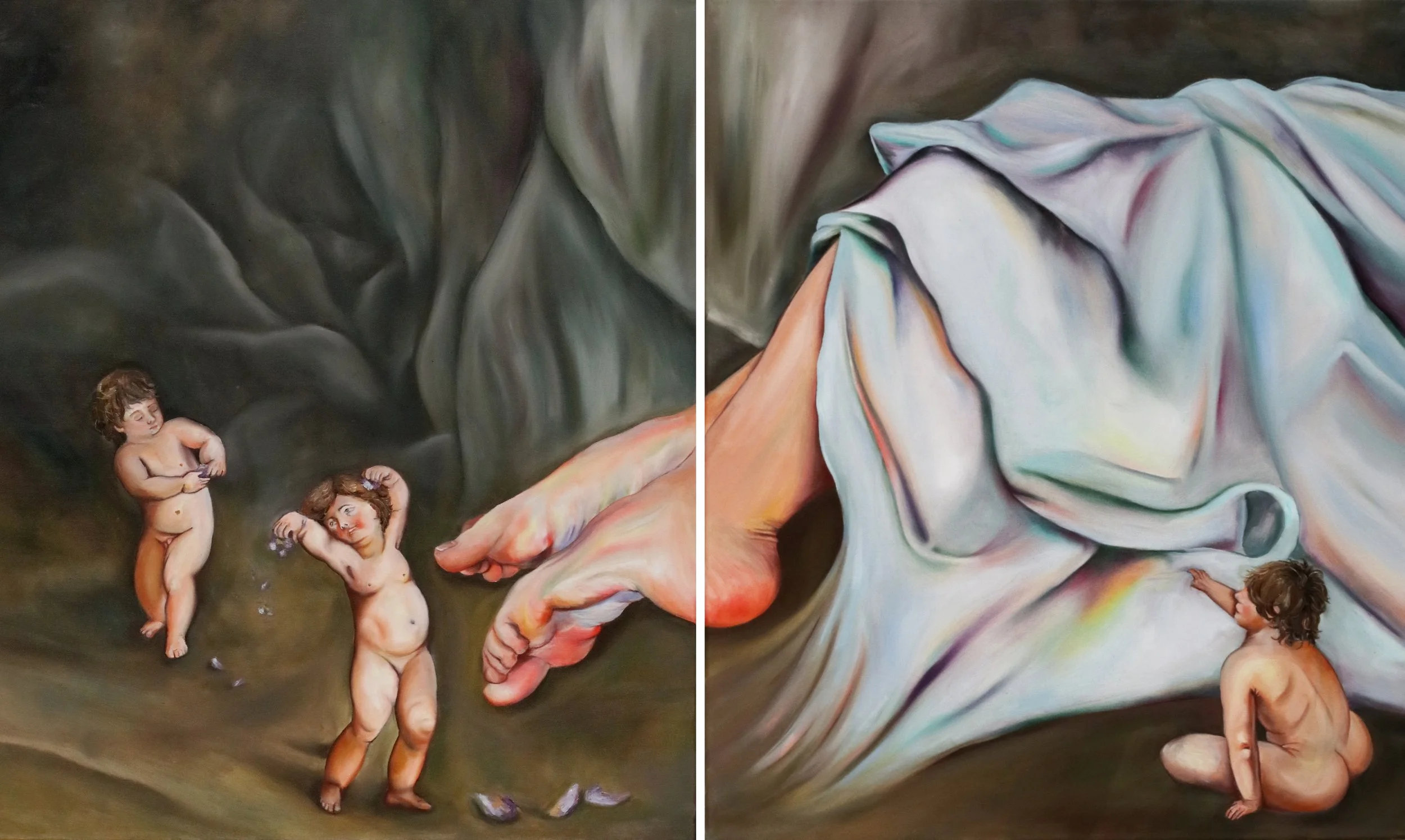 Titania III, Diptych /
oil on canvas, 55 x 92cm, 2024