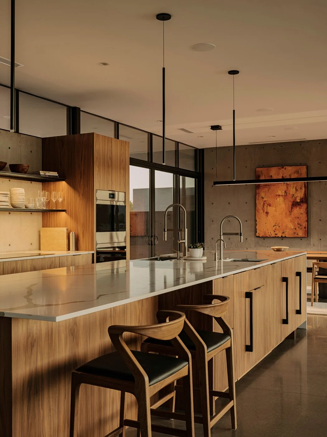D039-Ski-Ranch---sunset-interior-kitchen-island-perspective.jpg