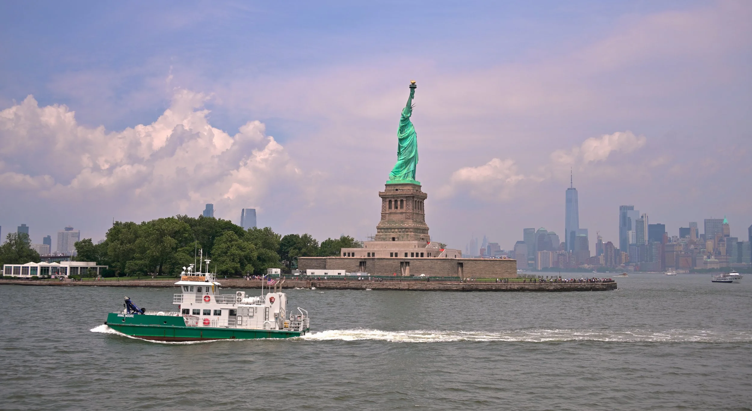 Statue of Liberty with Boat