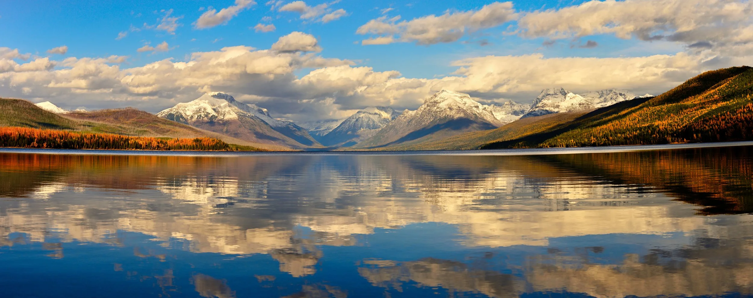 Lake McDonald in Glacier Park Panorama
