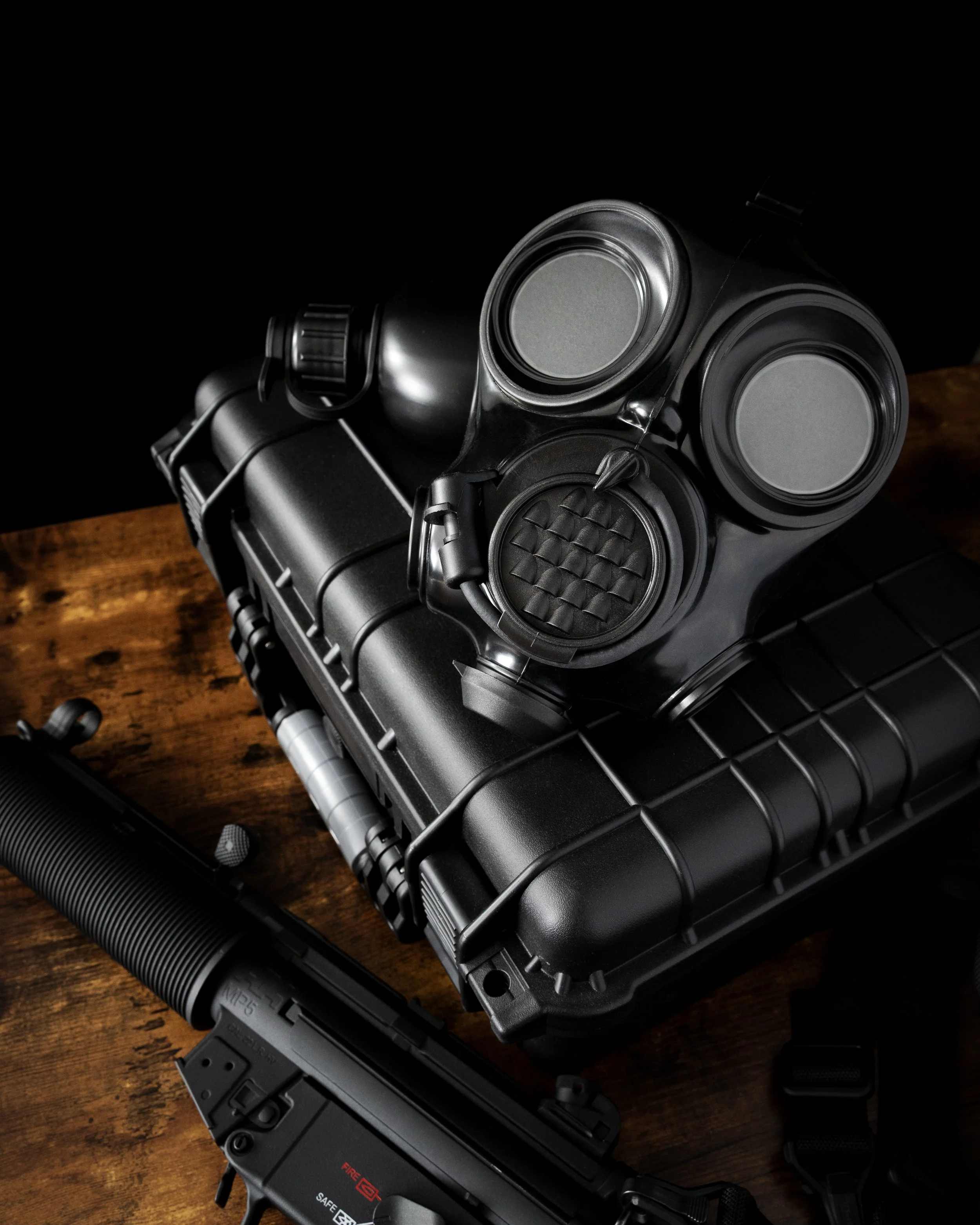 Visual marketing assets for businesses in the firearm, hunting, and outdoor recreational industries - Mira Safety CM7M gas mask