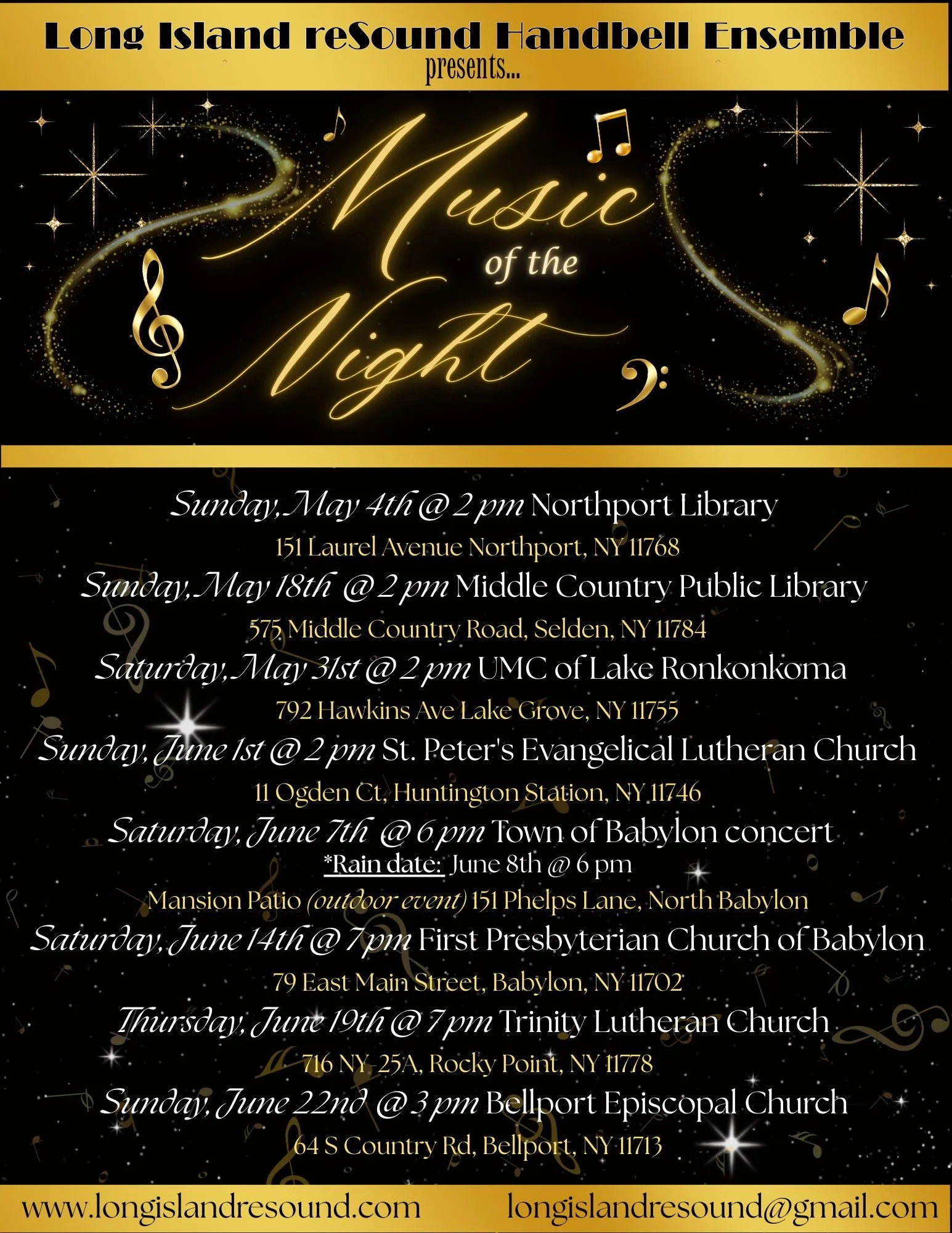 Sunday, June 22, LI reSound Concert 3 pm