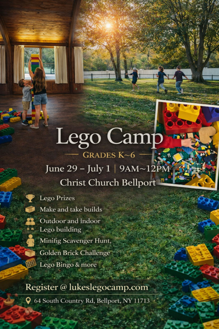Lego Camp for Kids,  June 29- July 1, Rand Hall