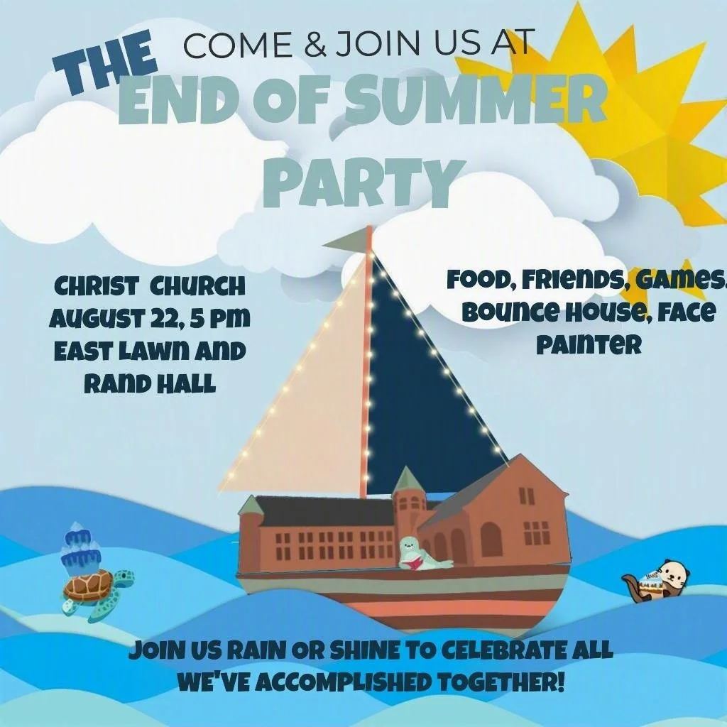 Saturday, August 22, 5 pm, Kids’ End  of Summer Party