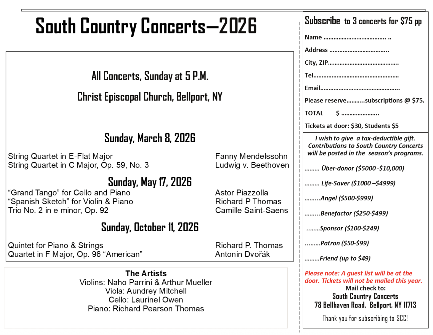 South Country Concerts