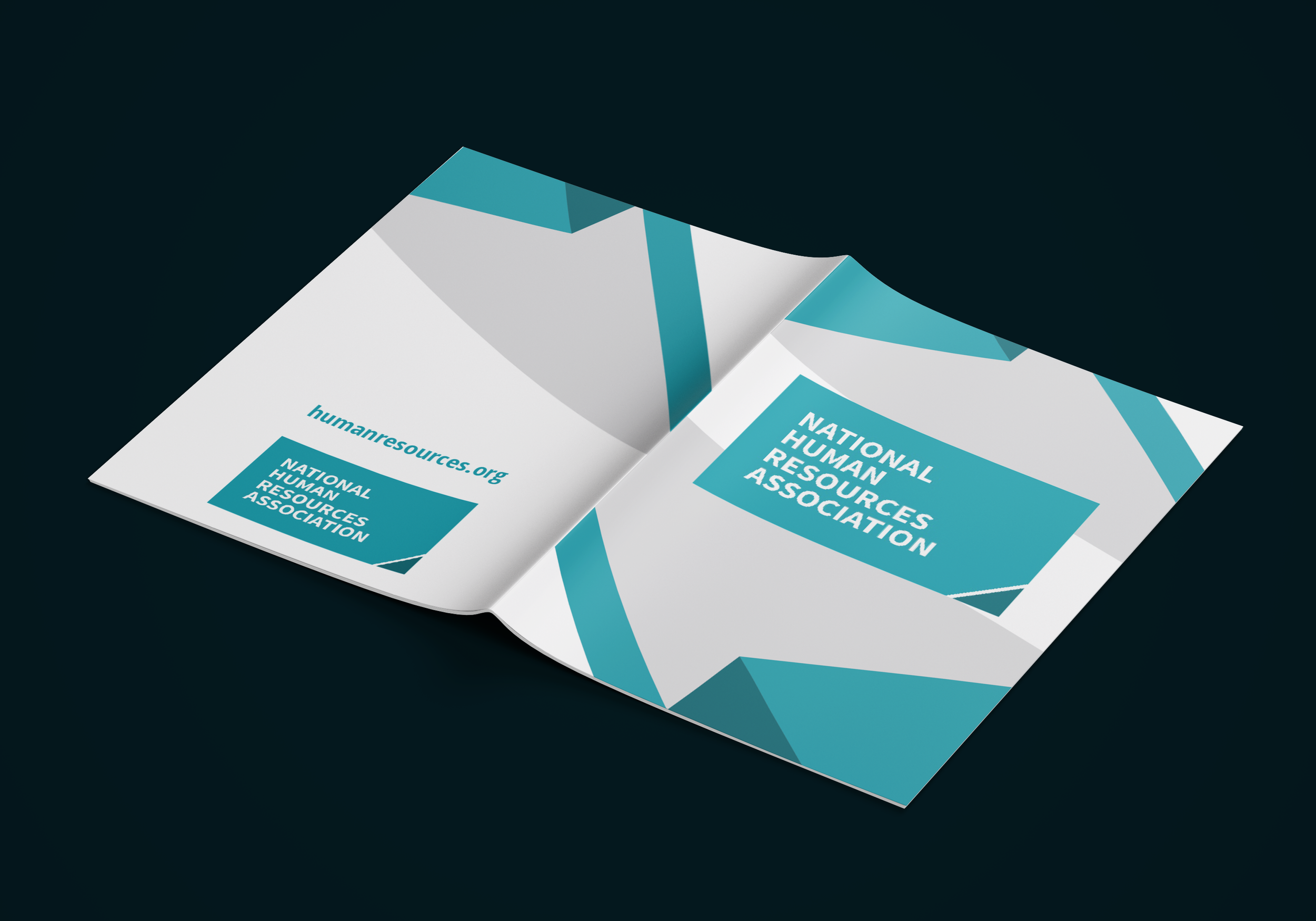 National Human Resources Association booklet front and back cover. Both have the logo, and the back has the website: humanresources.org.