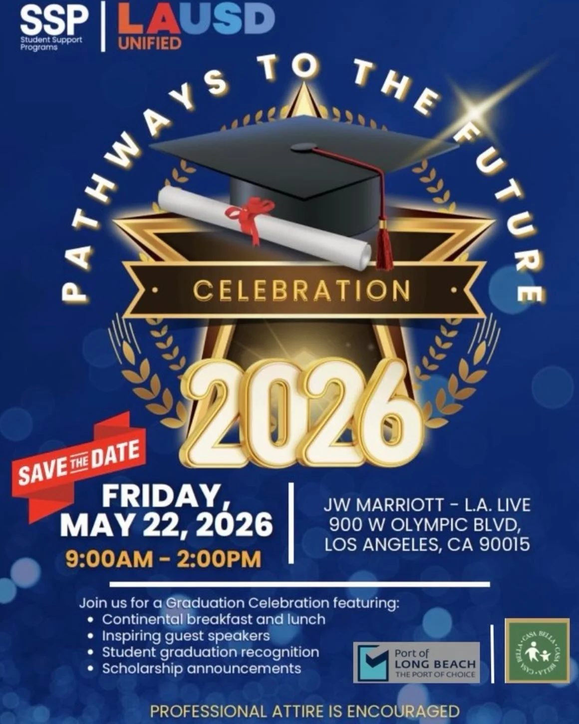 Casa Bella is honored to announce the celebration of 4 outstanding foster youth students, recognized for their hard work, resilience, and dedication to their education. 🏆
This milestone would not be possible without the incredible generosity of our 