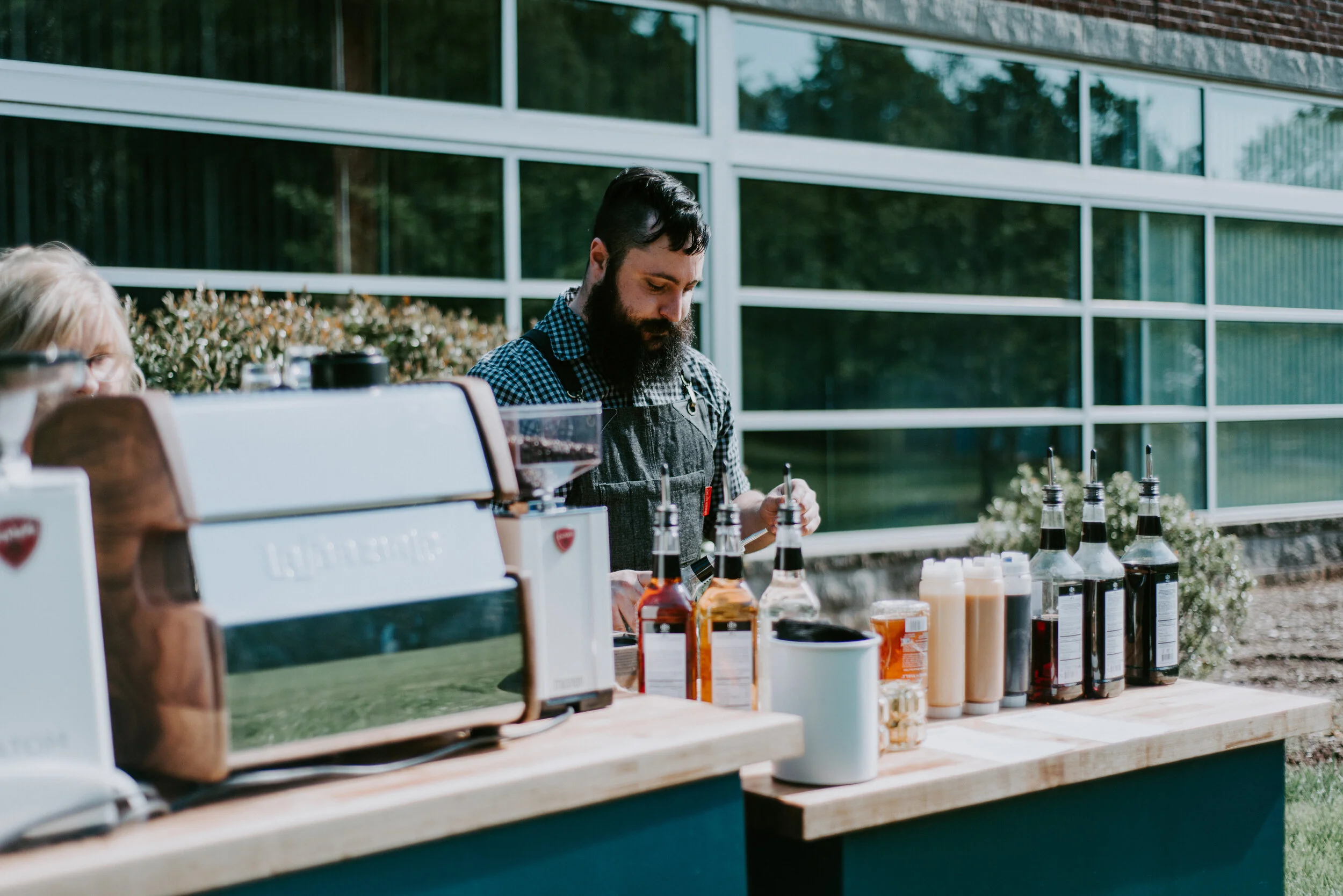 Flying Fox Coffee mobile coffee cart and team in Greer, SC