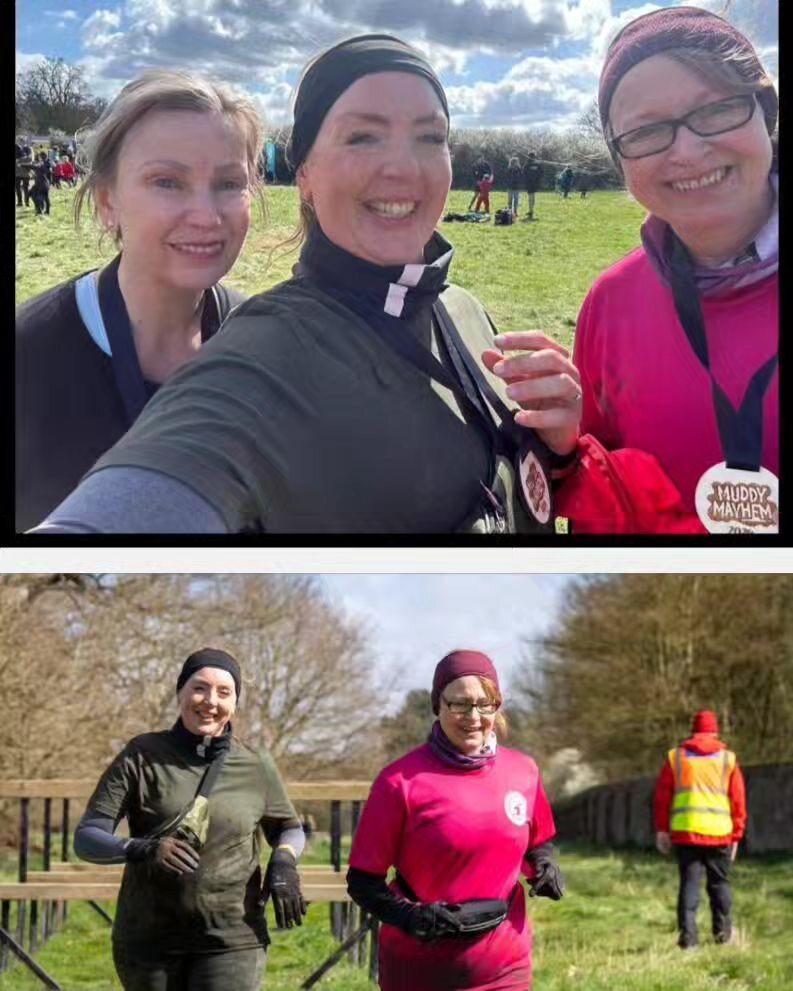 Last Sunday Tanya Catton &amp; Anne Rogers got very MUDDY and had a splashing time navigating their way around 5km of obstacles in the beautiful grounds of Woodhall Estate, Watton-at-Stone.

Muddy Mayhem offers a great team challenge for friends, fam