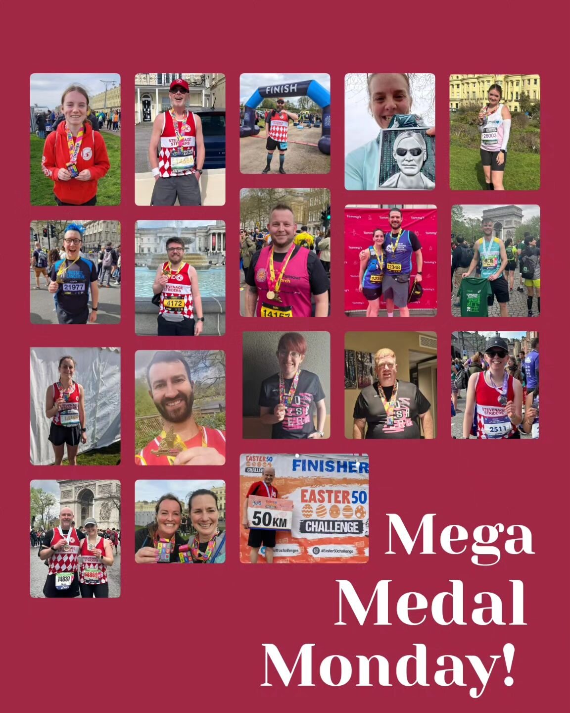 📣 Congratulations to our amazing Striders on this Mega #MedalMonday 
🙌&diams;️🏅

Here's some of them, we could barely fit them all on the page! So many races to shout about, more on them later. 

We're very proud of you all, you've worked really h