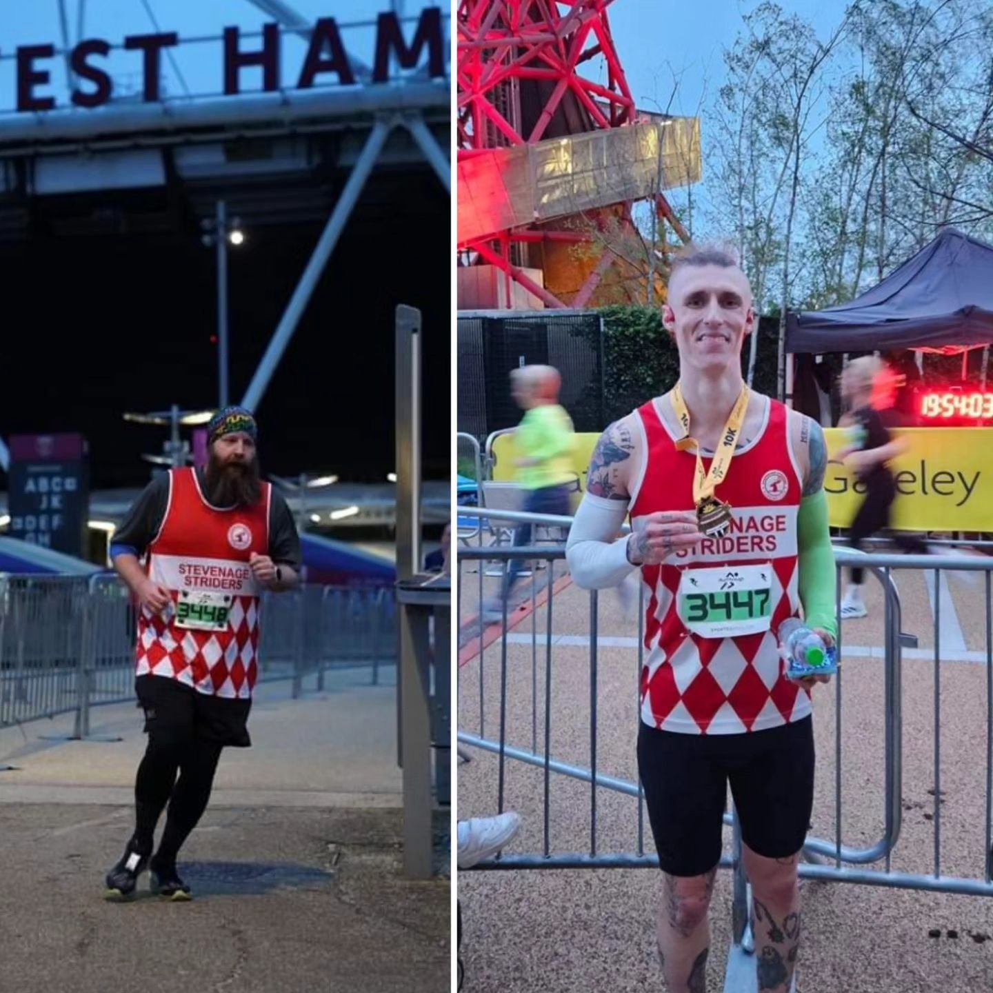 We had 2 Striders at the @runthroughuk Chase The Sun 10k recently, both earning themselves new PB's!

Adam Hough came home in 4th place in 36:19🏆 and Neil McKinnon in 56:14🏆
Awesome running you two! 👏