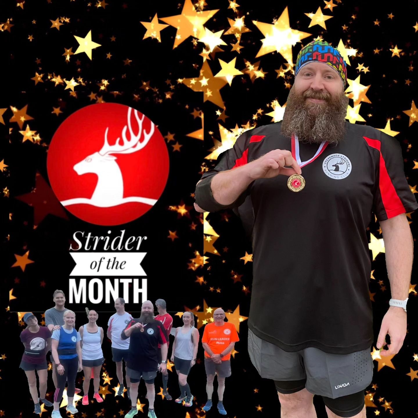 We are delighted to announce our Strider of the month for April; 
Neil McKinnon &diams;️🏅⭐🎉 

Where do we start with this one!? So many wonderful positive comments from the run leaders! 

He first joined the club with our 0-5k training sessions bac