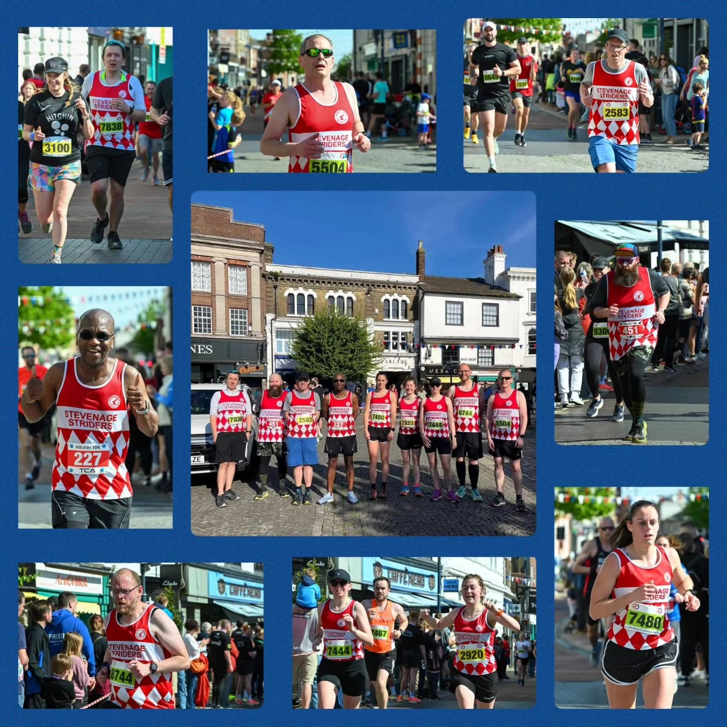 The Hitchin 10k took place in the heart of Hitchin Town Centre with 795 runners taking part.

9 Striders took on the cobbled streets and finished as follows:
Steve Dennis 45:06 (PB)
Lucy Crocker 46:20
Neil Wash 47:08 (PB)
Karl Hudson 50:18
Kate Towse
