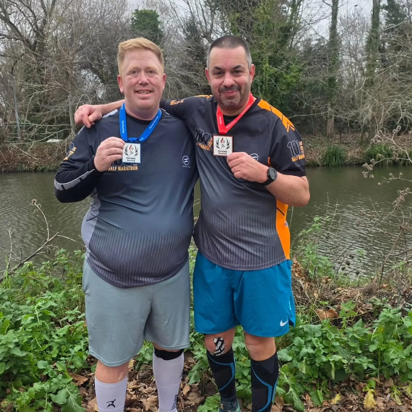 Phoenix Year End Half Marathon 🐦&zwj;🔥 

Russell Edwards - 2:34:02
Half marathon 40. A nice morning out with good mate Pete to burn off some Christmas dinners.

Peter Monk - 2:33:32
Lovely leisurely half along the Thames with fantastic company.
