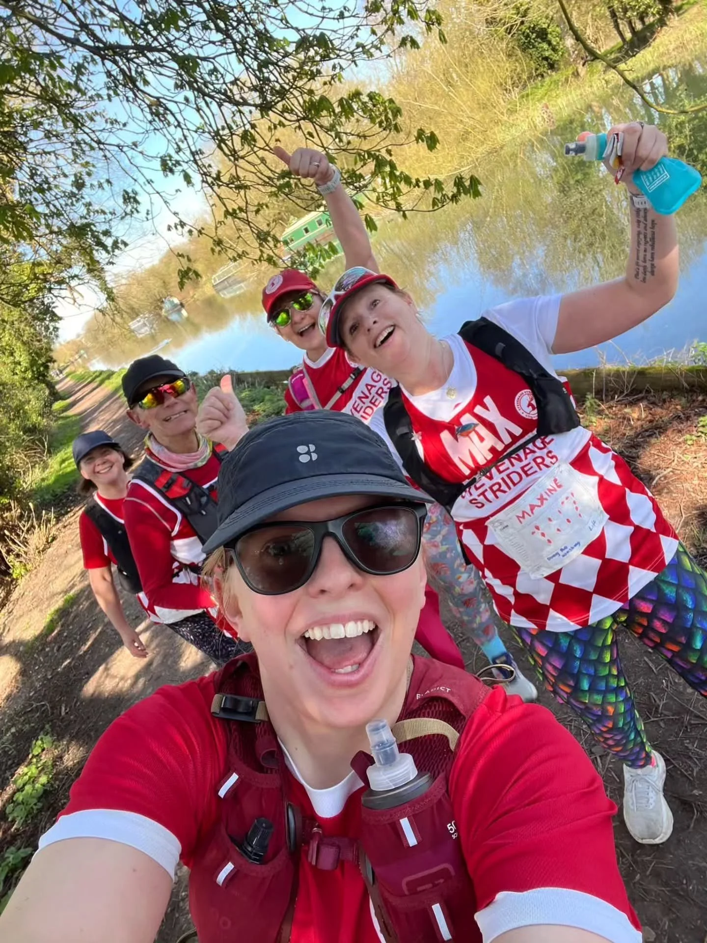 Last Saturday, several Striders took on the Lea Valley 50K Ultra, running from Welwyn Garden City to Hackney. 
A very beautiful scenic route.

Esther Dixon, Maxine Shackell, Helen Cal-Fernandez, Paula Heyes and Tony Randfield all ran together, securi