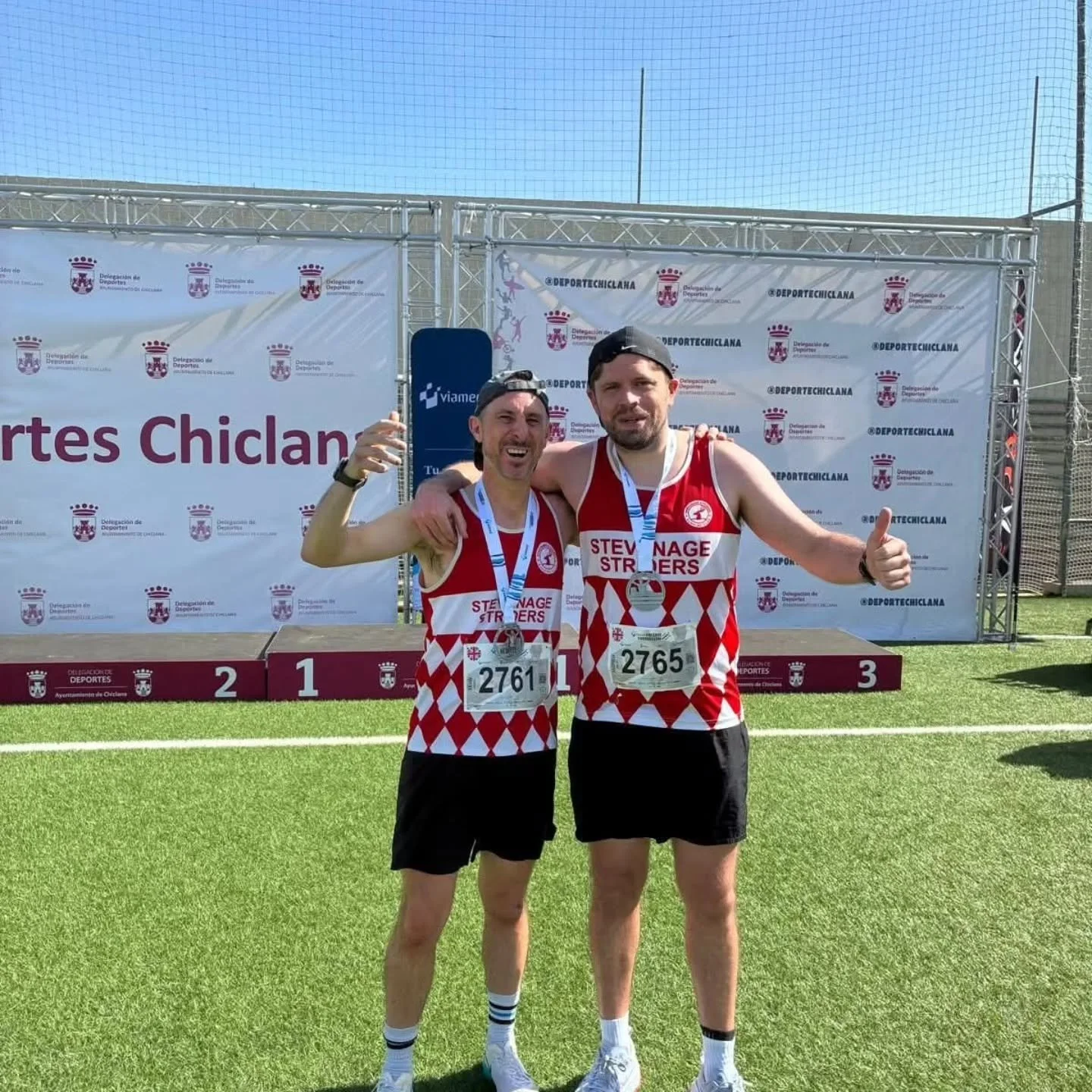 Chiclana Half...Chip times - Andy Joslin 1.38.43...Kevin Fisher 1.55.26. Hot conditions made it a tough one! 

Well done guys! 🥵