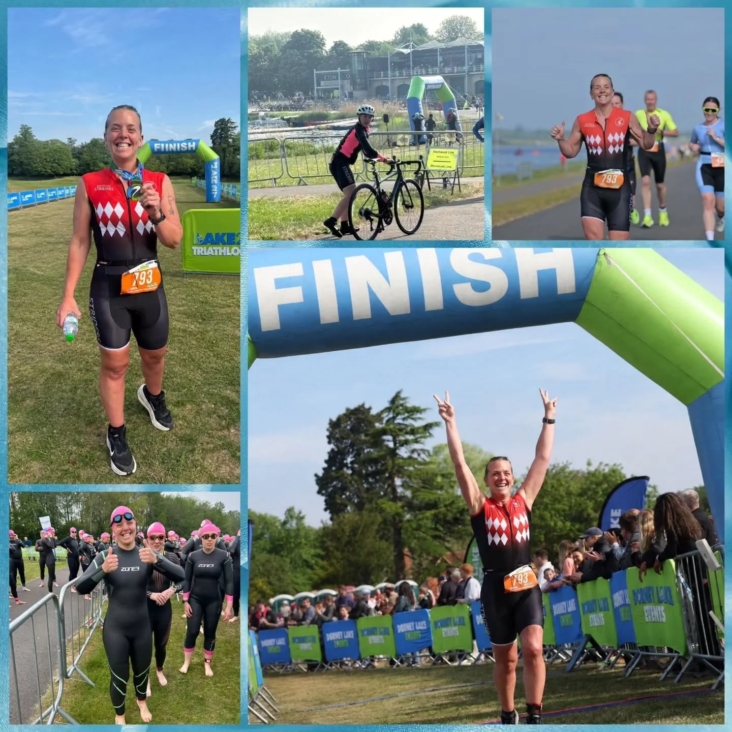 We've got a lot of race catching up to do! 

First up Chrissie Thomas smashed her first Sprint Triathlon during the bank holiday weekend : 

"My first sprint triathlon, 750m swim, 20k bike ride and a 5k run, very nervous to start, eased into the